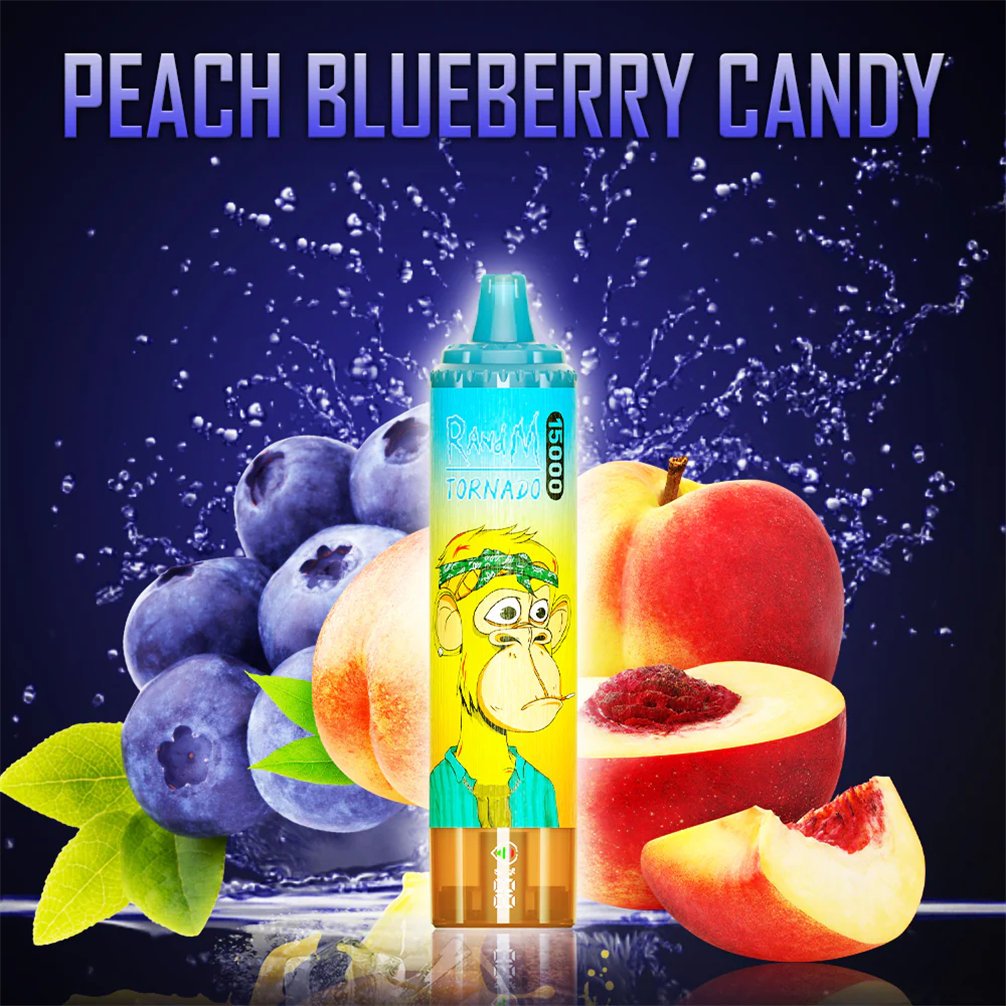 peach blueberry candy tornado vape 15000