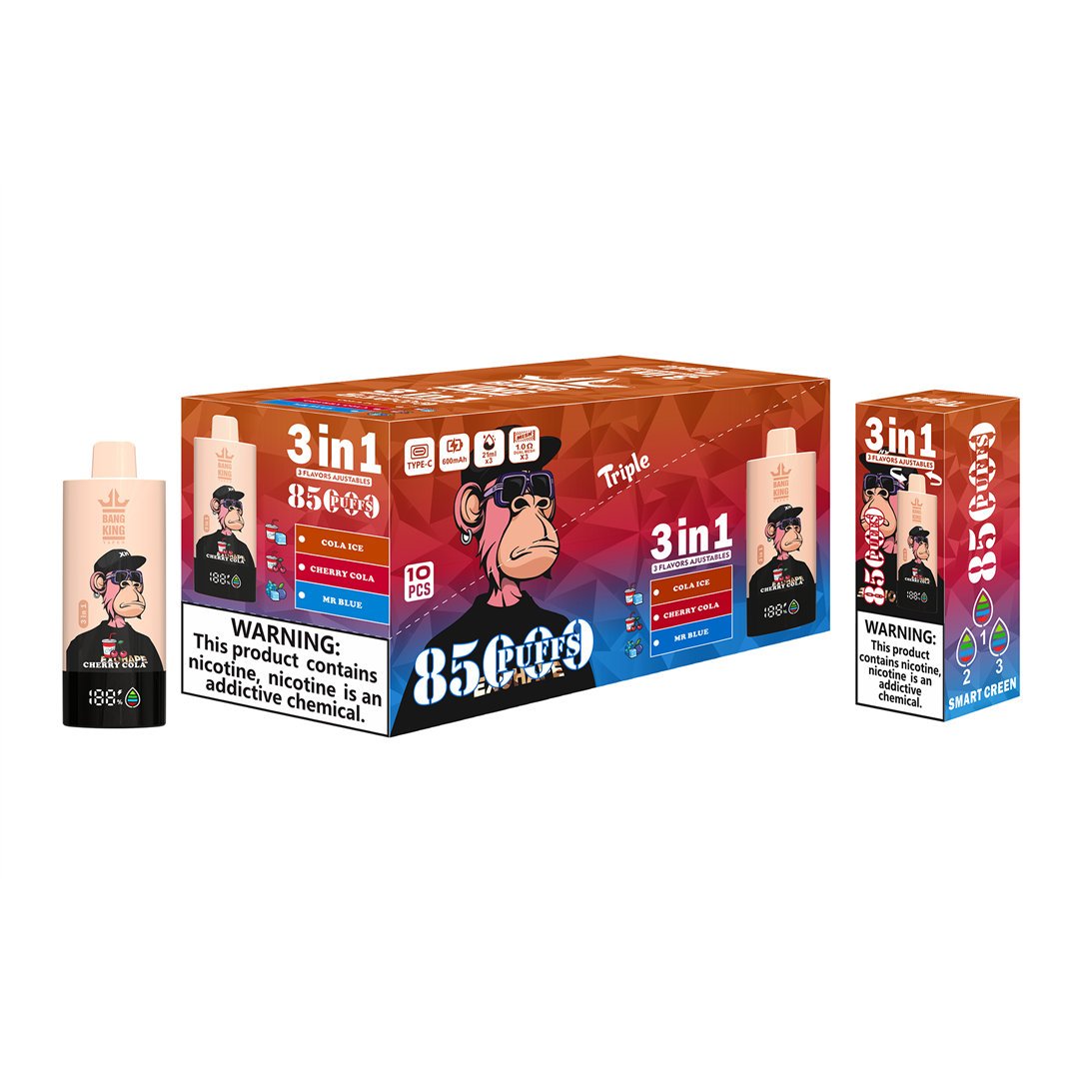 cola ice - cherry cola - mr blue bang king triple 85k