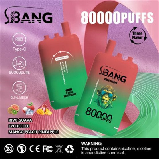 kiwi passion fruit goyave - lychee ice - mango peach pineapple bang leader 80000