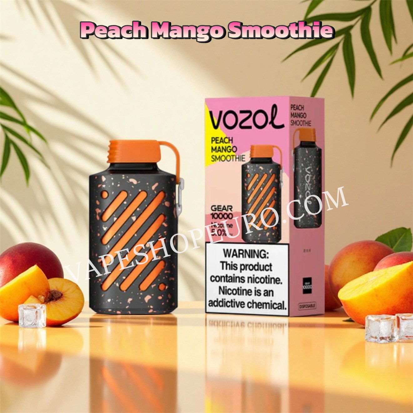 Peach Mango Smoothie Vozol Gear 10000 Puffs Vsedehhvg10000