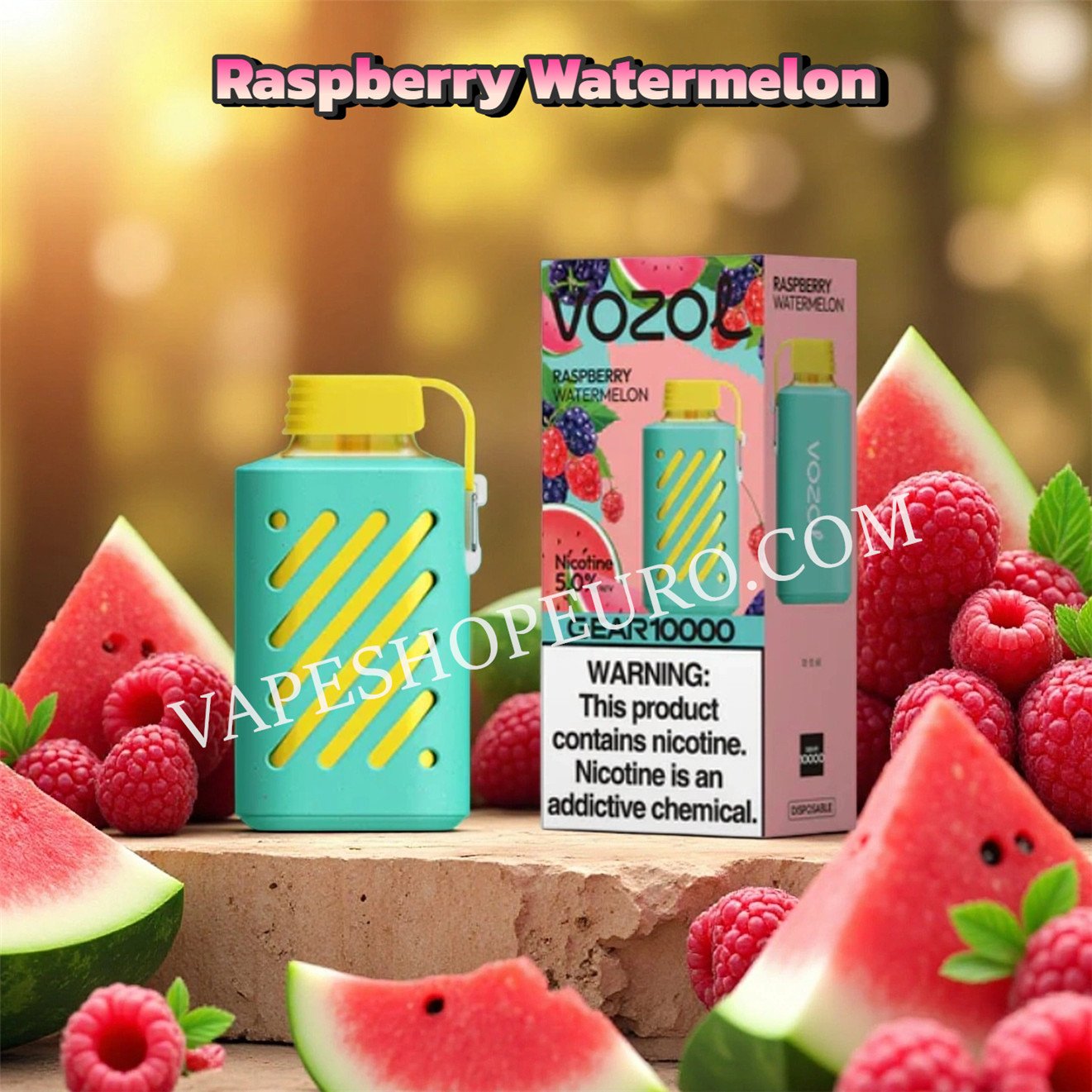 Raspberry Watermelon Vozol Gear 10000 Puffs Vsedehhvg10000