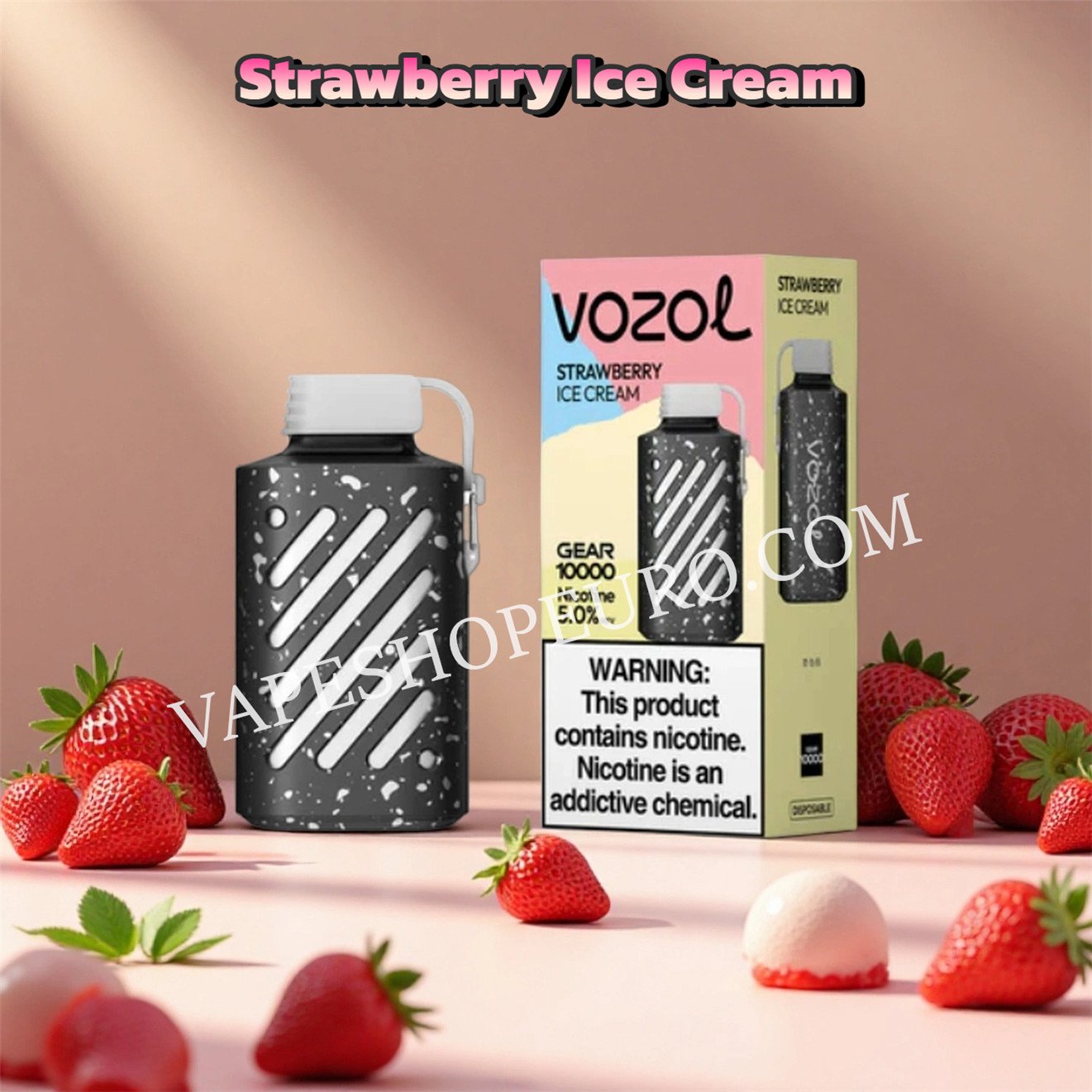 Strawberry Ice Cream Vozol Gear 10000 Puffs Vsedehhvg10000