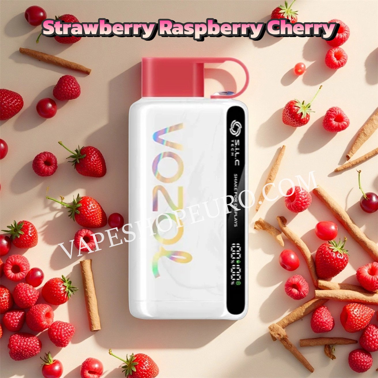 Fraise Raspberry Cherry Vozol Star 12000 Vape Vsedehhvs12000
