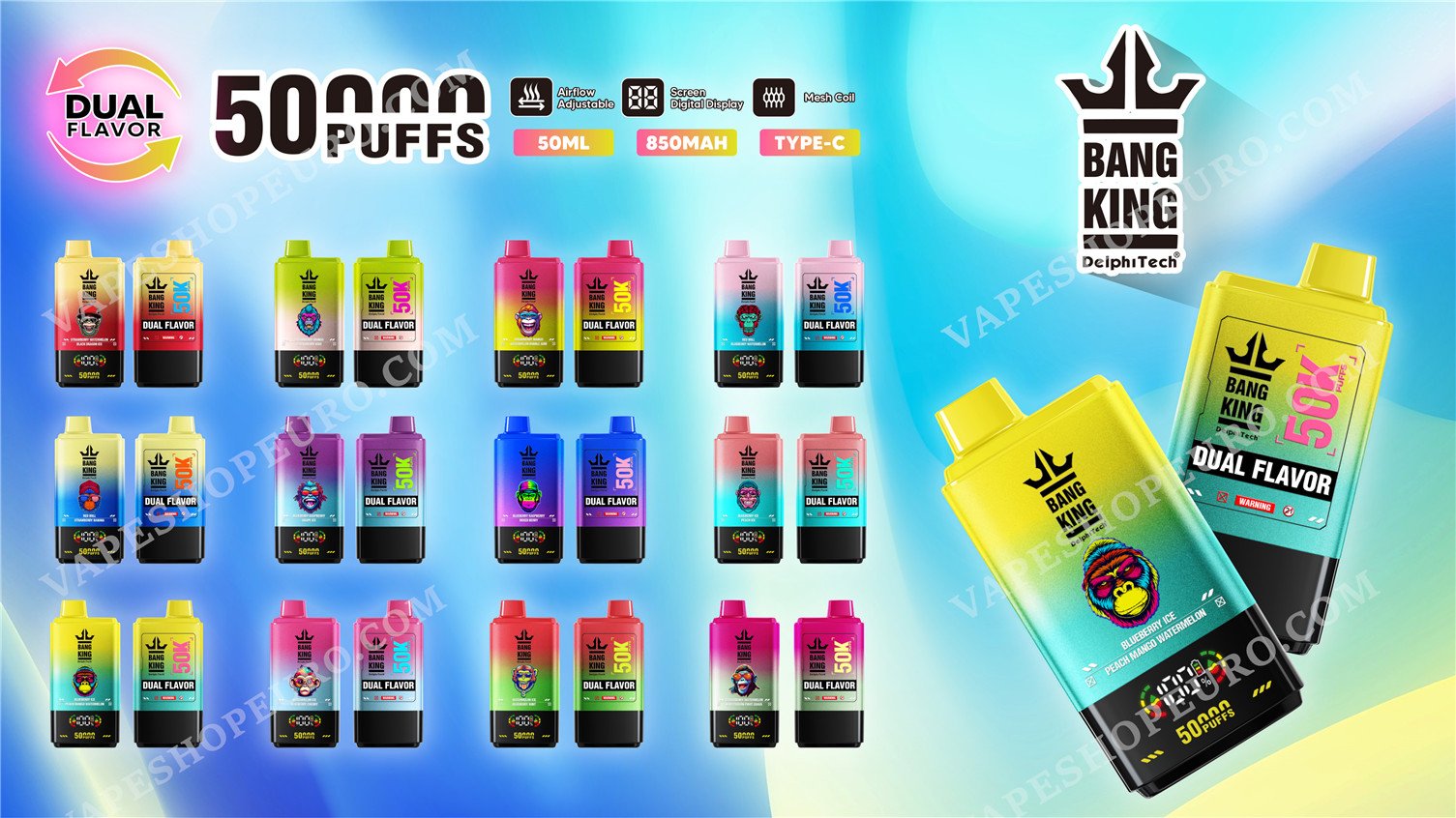 Bang King 50000 Dual Flavour jetable E Vape
