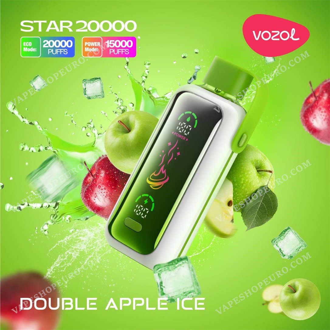 Vozol Star 20000 Double Apple Ice Vape Vsedehhvs20000