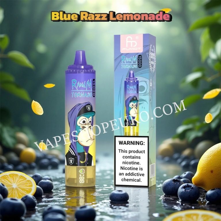 Blue Razz Lemonade 15k Fumot Randm Tornado 15000 Puff
