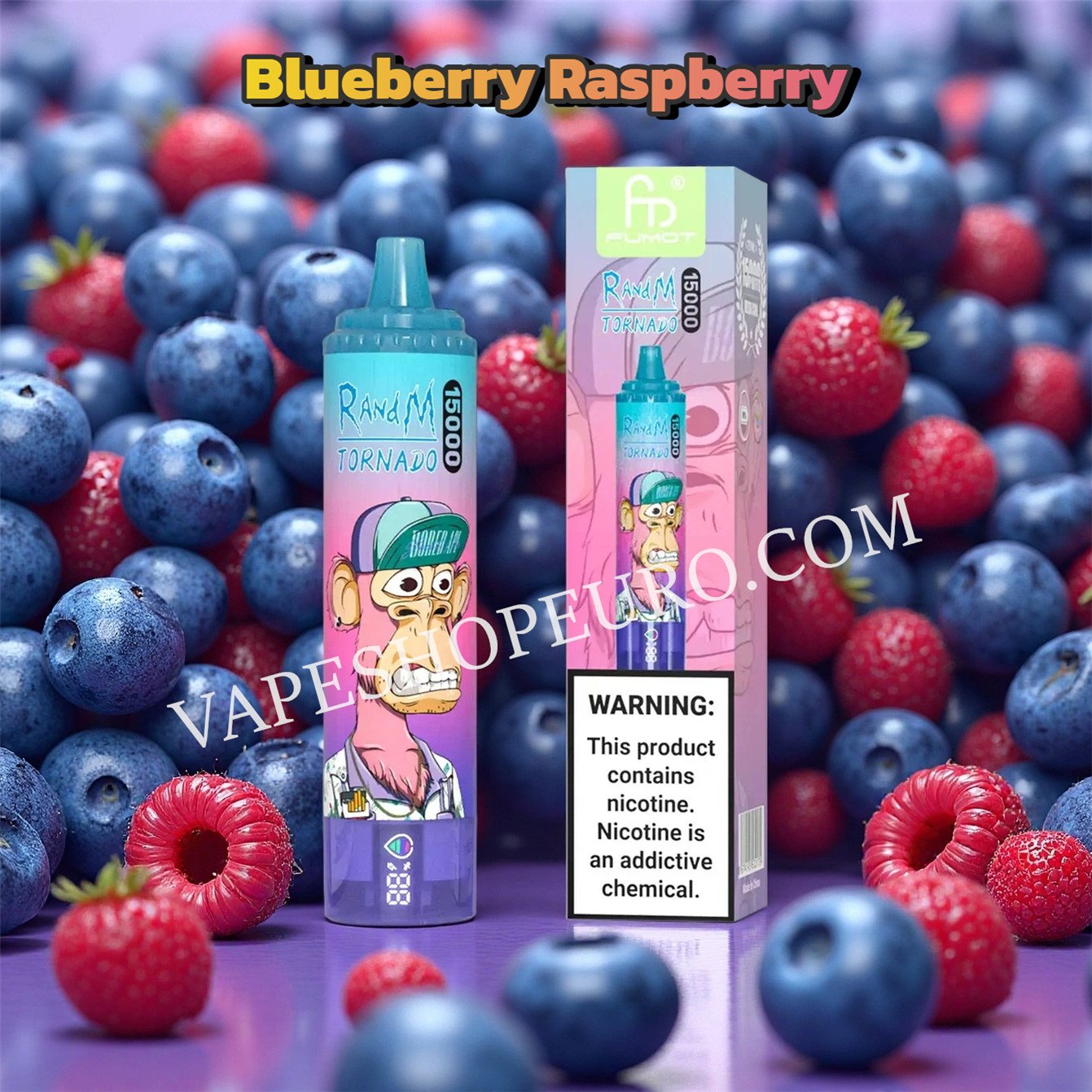 Blueberry Raspberry 15k Fumot Randm Tornado 15000 Puff