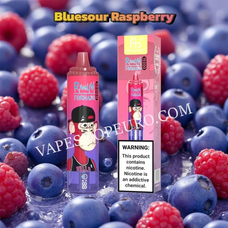Bluesour Raspberry 15k Fumot Randm Tornado 15000 Puff