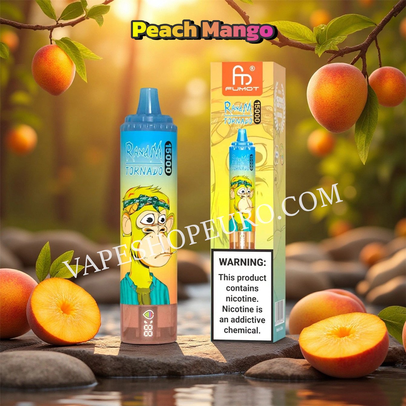 Peach Mango 15k Fumot Randm Tornado 15000 Puff