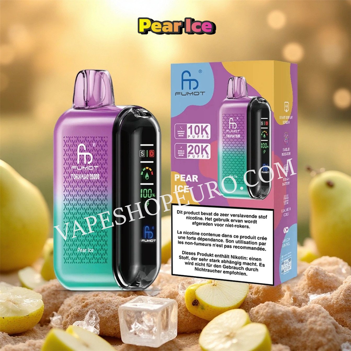 Pear Ice 20k Puff Fumot Tornado 20000 Vsedehhrt20000n2