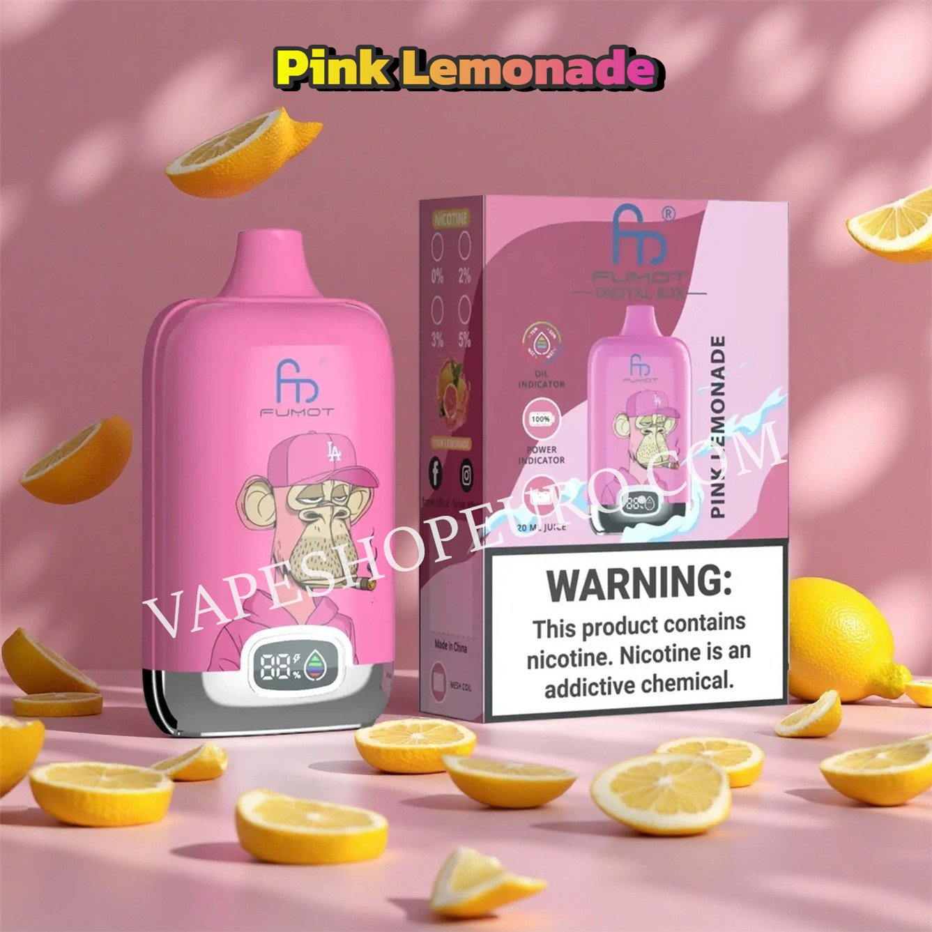 Pink Lemonade 12k Fumot Digital Box Randm Tornado 12000 Vsedehhrt12000n2