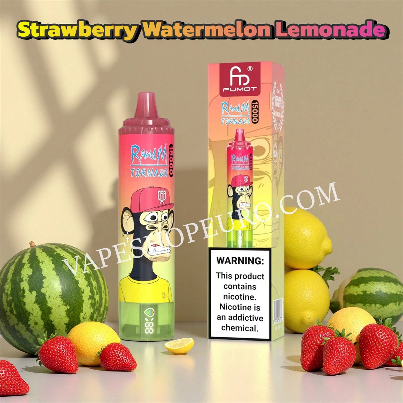 Strawberry Watermelon Lemonade 15k Fumot Randm Tornado 15000 Puff